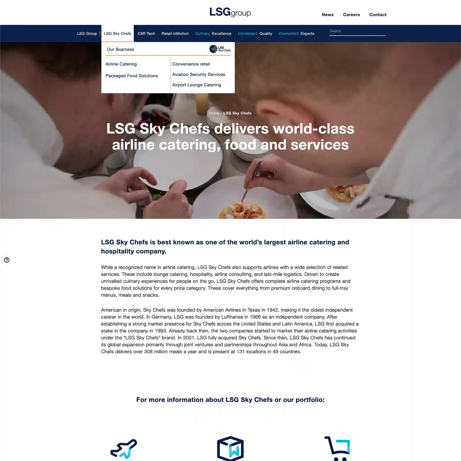 Old LSG Sky Chefs website Old LSG Sky Chefs website