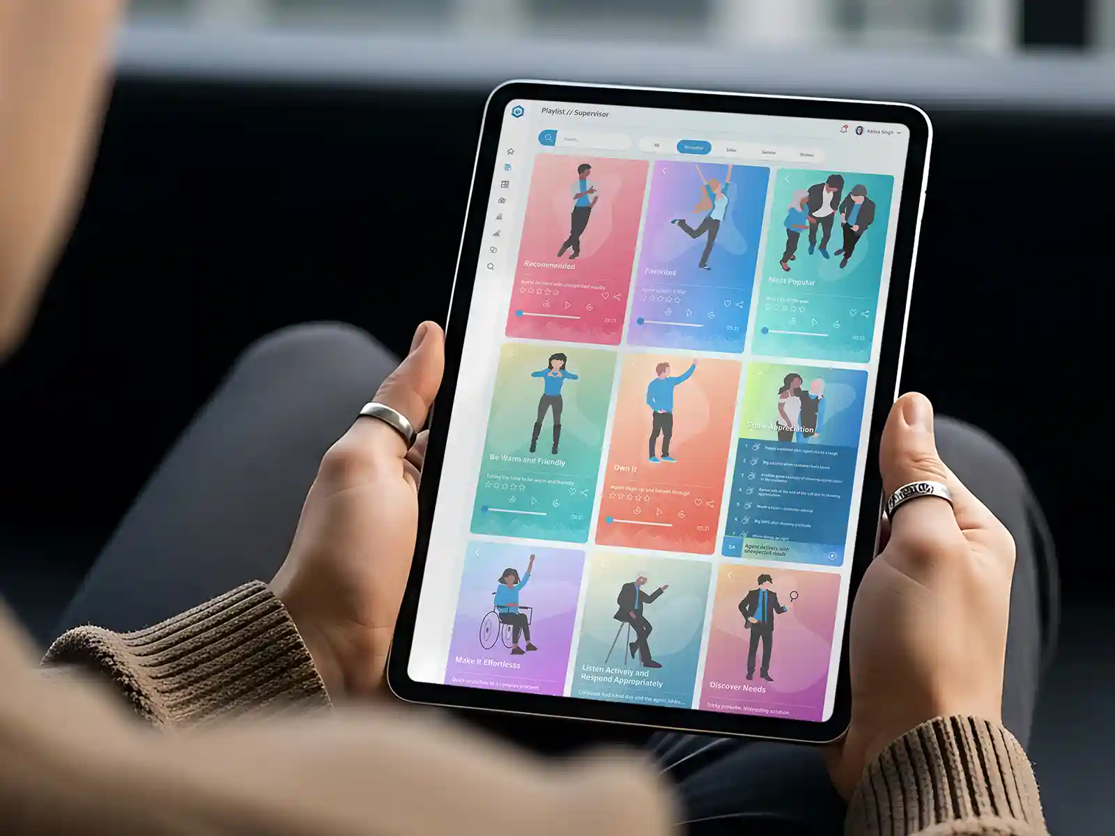 POPflow UX Design - Telecom - Call Recording Media Playlist